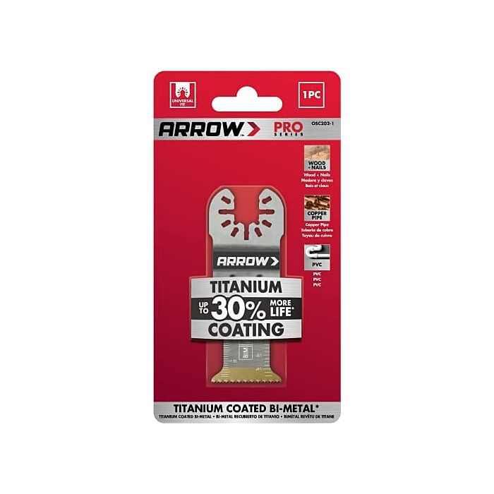 Arrow Fastener 1-1/4 in Bi-Metal Titanium Metal Blade