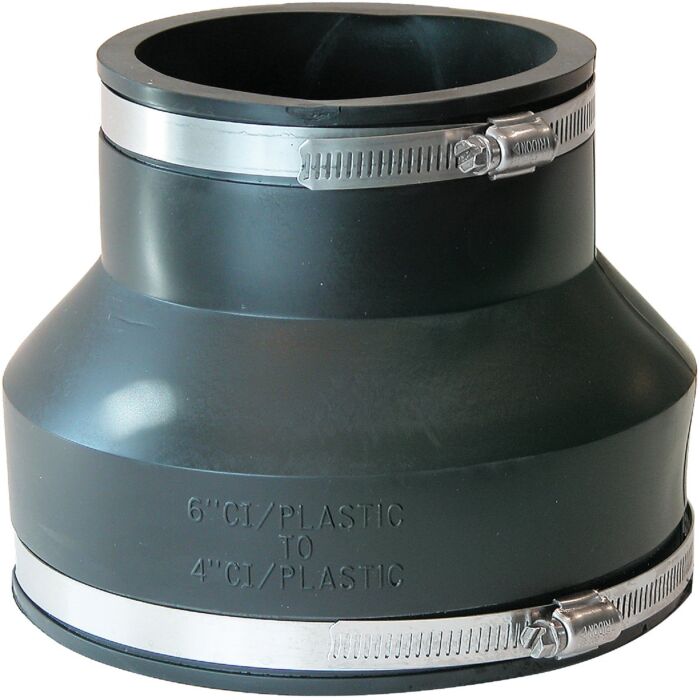 Fernco 6 In. x 4 In. Flexible PVC Coupling