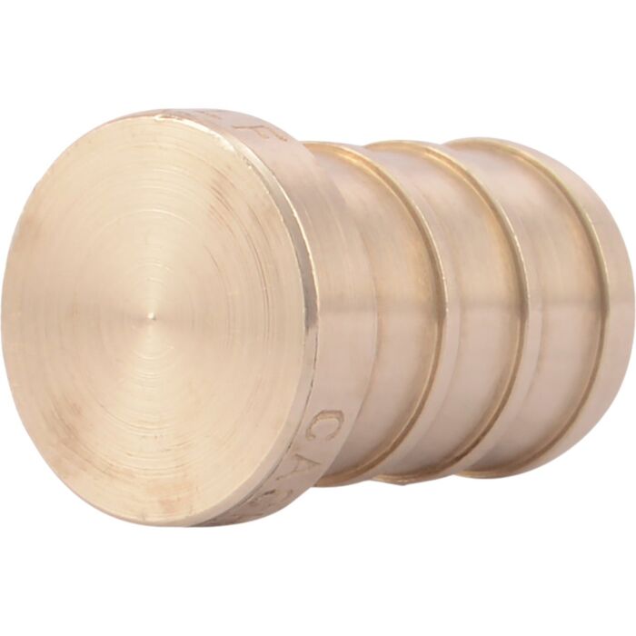 SHARKBITE SharkBite 1/2 In. Barb Brass PEX Test Plug