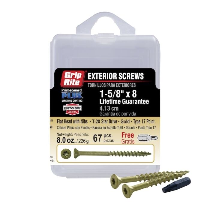 Grip-Rite #8 T-25 Star 1-5/8 in Deck Screw 67pk