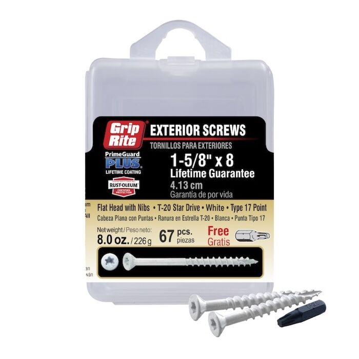 Grip-Rite #8 T-25 Star 1-5/8 in Deck Screw 67pk
