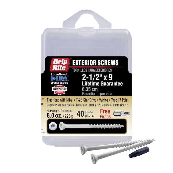 Grip-Rite #9 T-25 Star 2-1/2 in Deck Screw 40pk