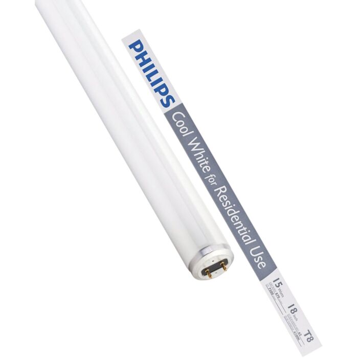 Philips Lighting Philips ALTO 15W 18 In. Cool White T8 Medium Bi-Pin Fluorescent Tube Light Bulb