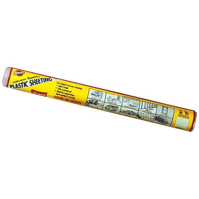 Warps 4 mil Plastic Sheeting (Clear) 10 ft x 25 ft