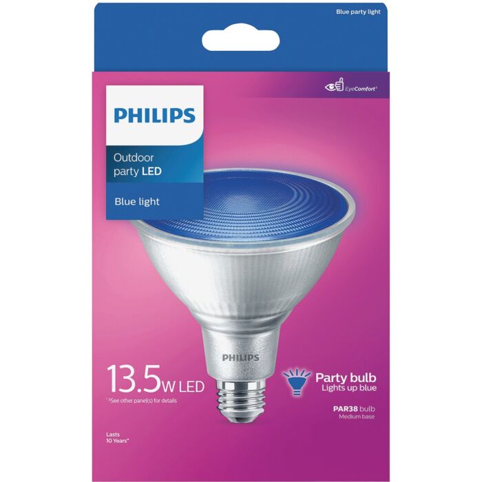 Philips Lighting 13.5PAR38/PER/BLUE/ND/ULW/G/120V 4/1FB