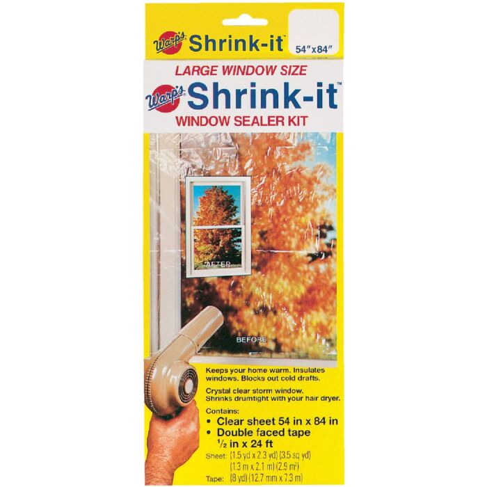 Warps Warp's Shrink-it 54 In. x 84 In. Indoor Shrink Film Window Kit