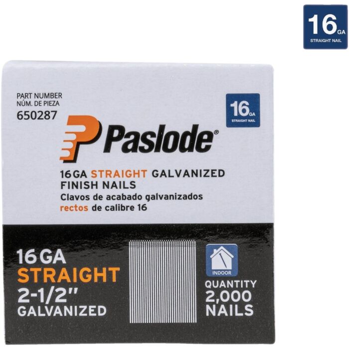 Paslode 2-1/2 In. 16-Gauge Galvanized Straight Finish Nails (2000 Ct.)