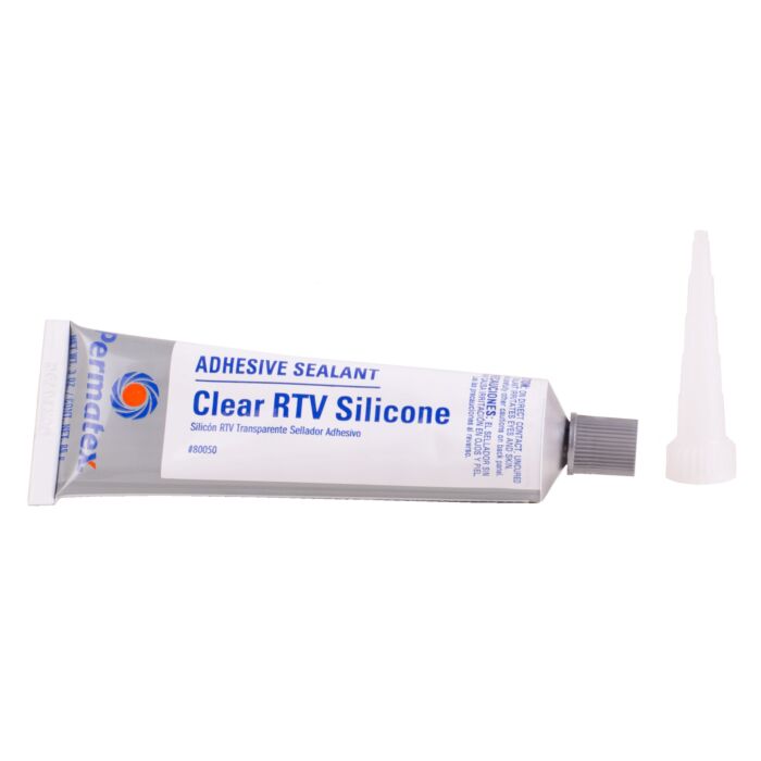 Permatex 3 Oz. Clear RTV Silicone Adhesive Sealant