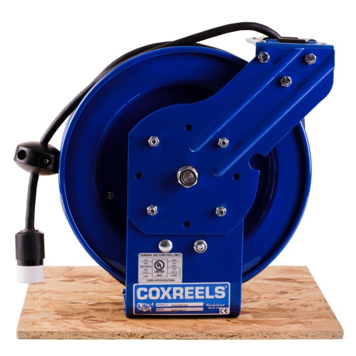 Coxreels 115 V 20 A 50 ft 1-Pedestal Spring Driven Cord Reel
