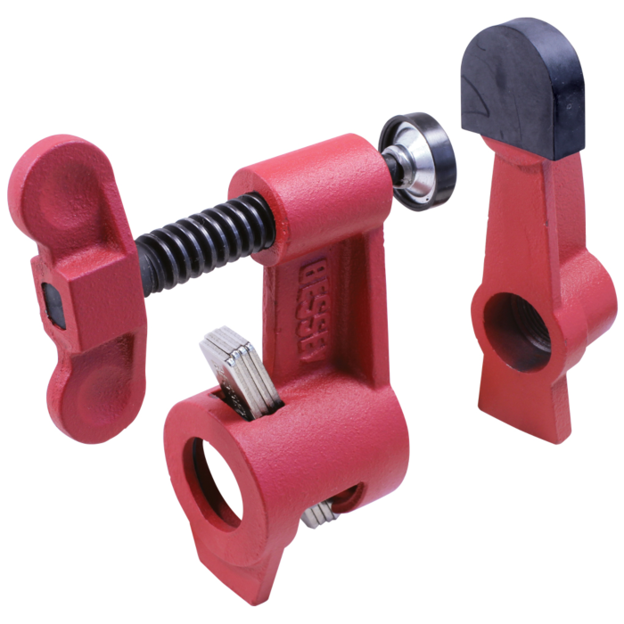 Bessey Tools Clamp Fixture Set for 3/4 Inch Black Pipe with 2-1/2 Inch Deep Reach Jaws