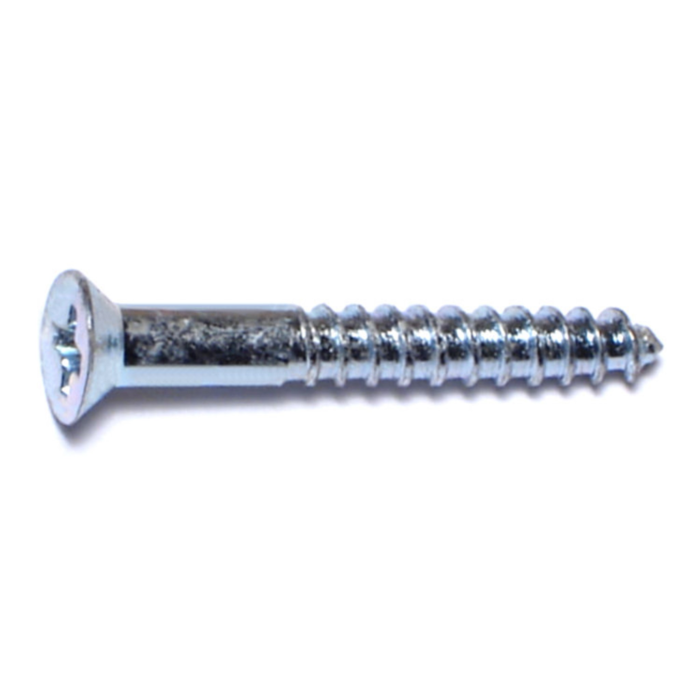 #4 x 7/8" Phillips Flat Head, Wood Screw, Zinc 