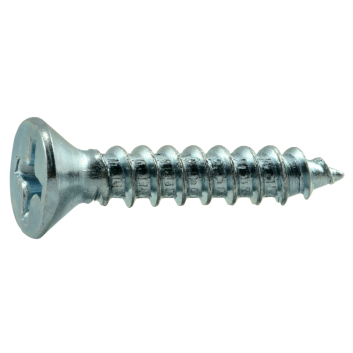 #8 x 7/8" Phillips Flat Head, Wood Screw, Zinc 