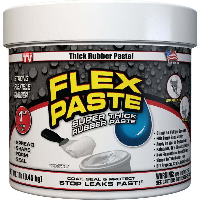 Flex Seal Flex Paste Rubber Sealant (White) 1 lb