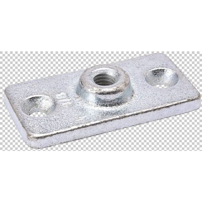 1/2 in Galvanized Pipe Hanger Plate