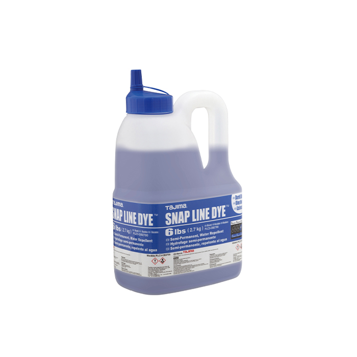 TAJIMA TOOL Snap Line Dye, permanent marking chalk, dark blue, easy-fill nozzle, 6lbs. / 2.7 kg
