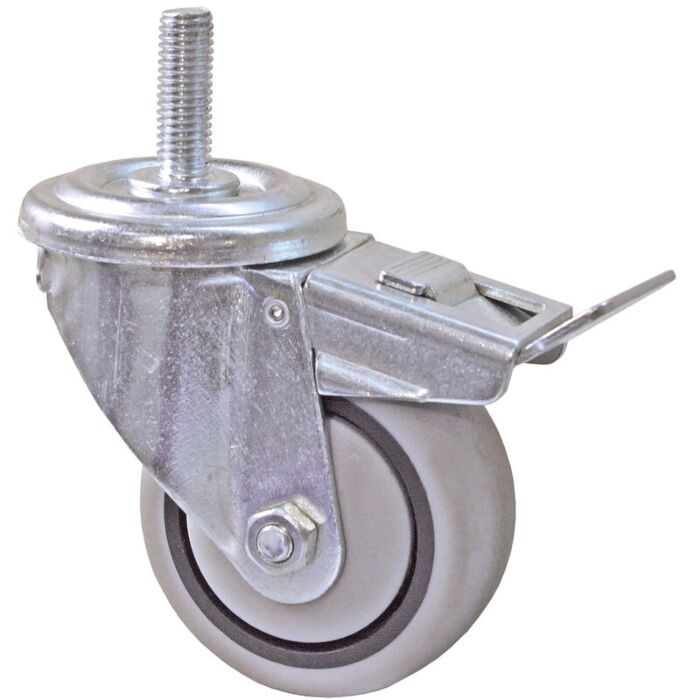 Kreg 3 in, 150 lb/Caster Steel/Rubber Dual-Locking Caster