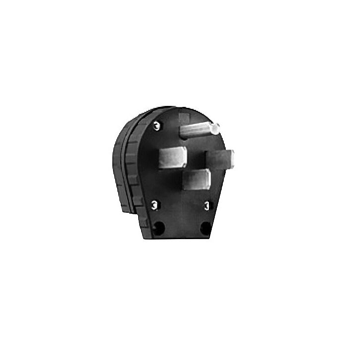 Pass & Seymour Legrand 3867CC5 Electrical Plug, 3 -Pole, 50 A, 125/250 V, NEMA: NEMA 10-30P, 10-50P, Black