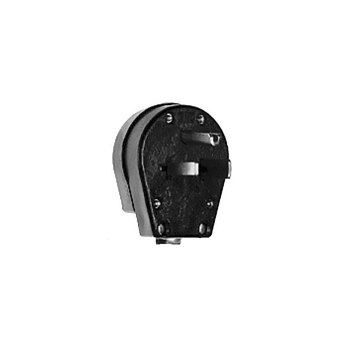 Pass & Seymour Legrand 3869CC5 Electrical Plug, 2 -Pole, 30, 50 A, 250 V, NEMA: NEMA 6-30P, 6-50P, Black