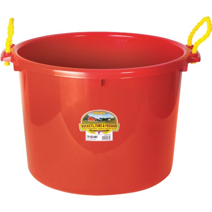 Little Giant Products Little Giant Duraflex 70 Qt. Red Plastic Utility Tub