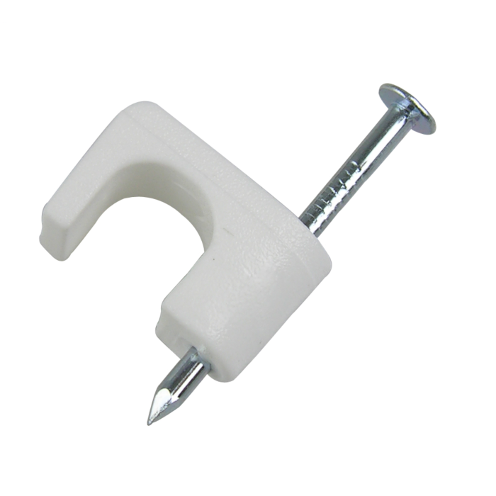 Gardner Bender 25 White 1/4 inch Coaxial Cable Staples - Low Voltage