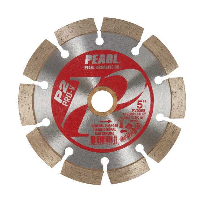 Pearl Abrasives P2™ Pro-V™ General Purpose - 5 x .080 x 7/8, 5/8 Pearl P2 Pro-V™ General Purpose Blade, 10mm Rim