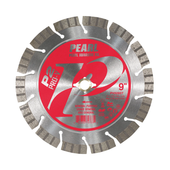 Pearl Abrasives P2 Pro-V™ For Concrete And Masonry - 9" Segmented Turbo