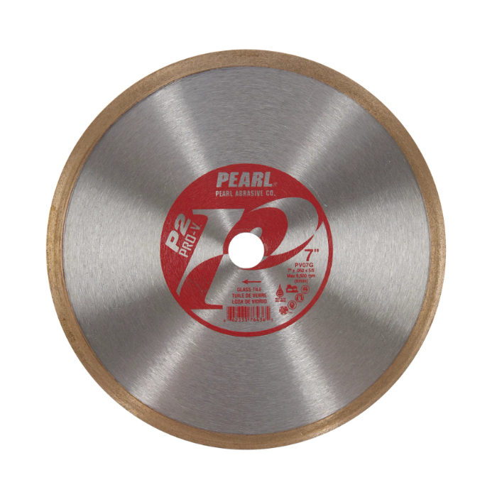 Pearl Abrasives 7 x .050 x 5/8 Pearl P2 Pro-V™ Glass Tile Blade, 7mm Rim