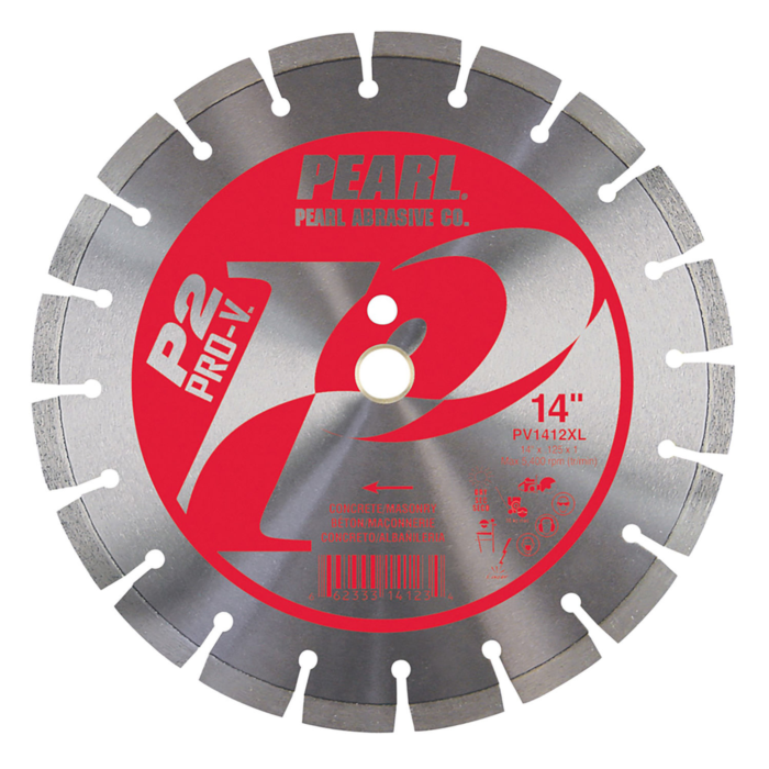 Pearl Abrasives P2™ Pro-V™ Segmented Blade For Concrete and Masonry 14" x .125 x 20mm