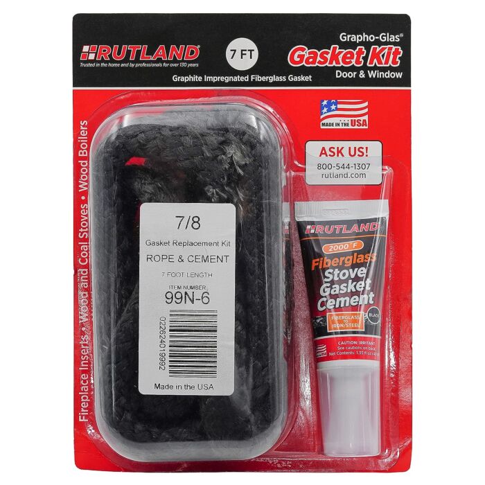 Rutland 7/8" x 7' Rope Stove Gasket Kit