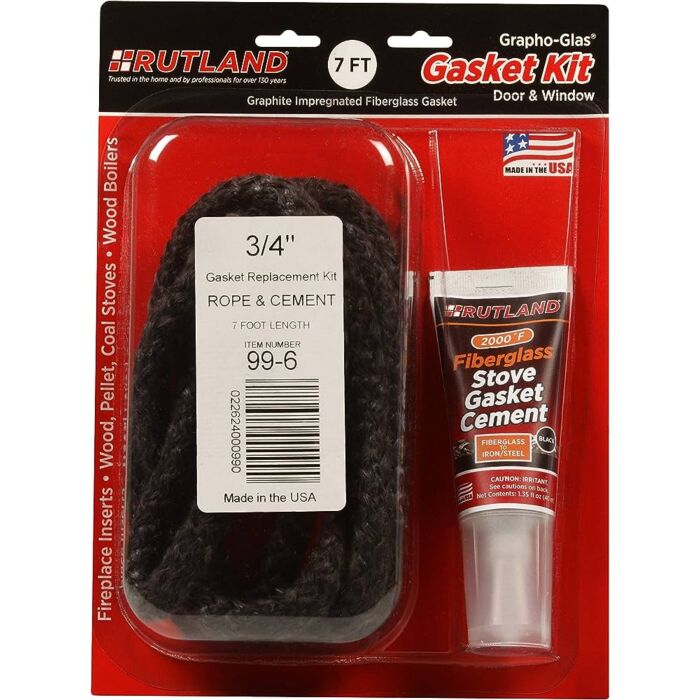 Rutland 3/4 in W x 7 ft Rope Pellet Stove Gasket Kit