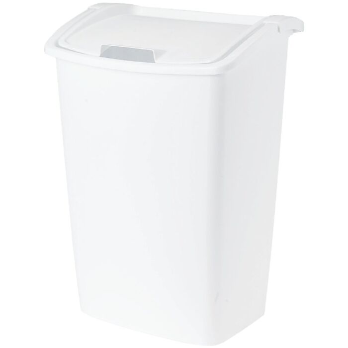 Rubbermaid 10 Gal. White Wastebasket with Lid