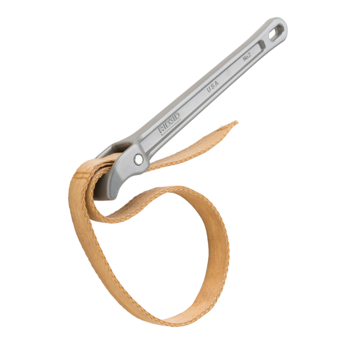 RIDGID 11 ¾” Aluminum Strap Wrench with 24” x 1-1/8” Strap, 31345