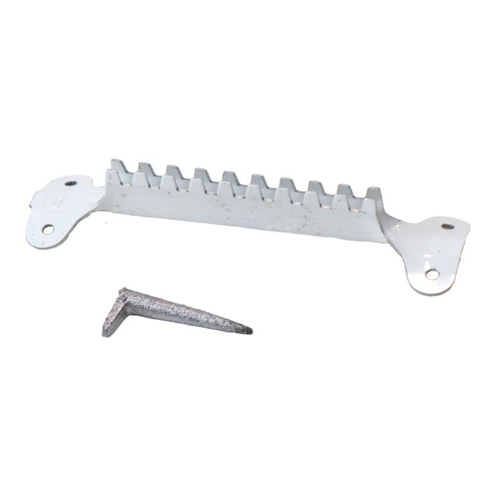 White Aluminum Rack & Key