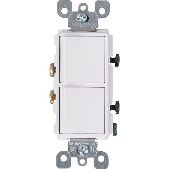 Pass & Seymour radiant® Two Single-Pole Switches, White