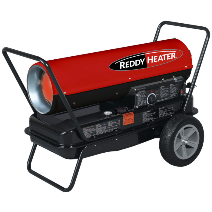 Reddy Heater Forced Air Kerosene Heater - 135K BTU w/Tstat - 10 gal Tank