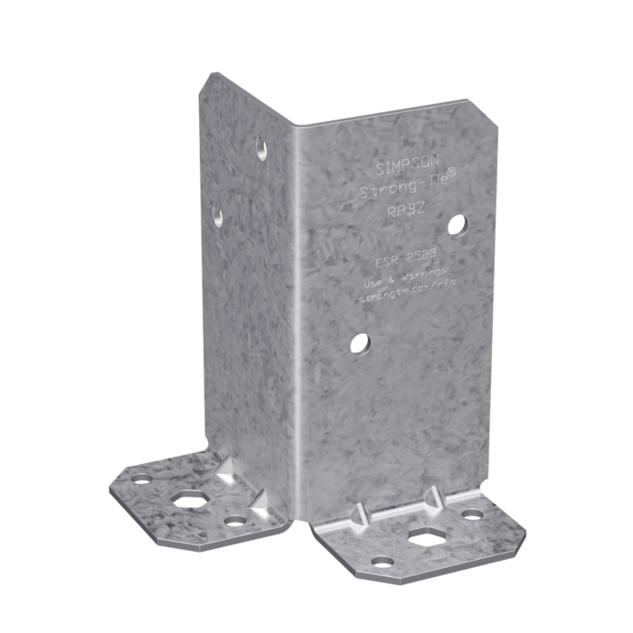 Simpson Strong-Tie RPBZ ZMAX® Galvanized Retrofit Post Base for Double 2x4