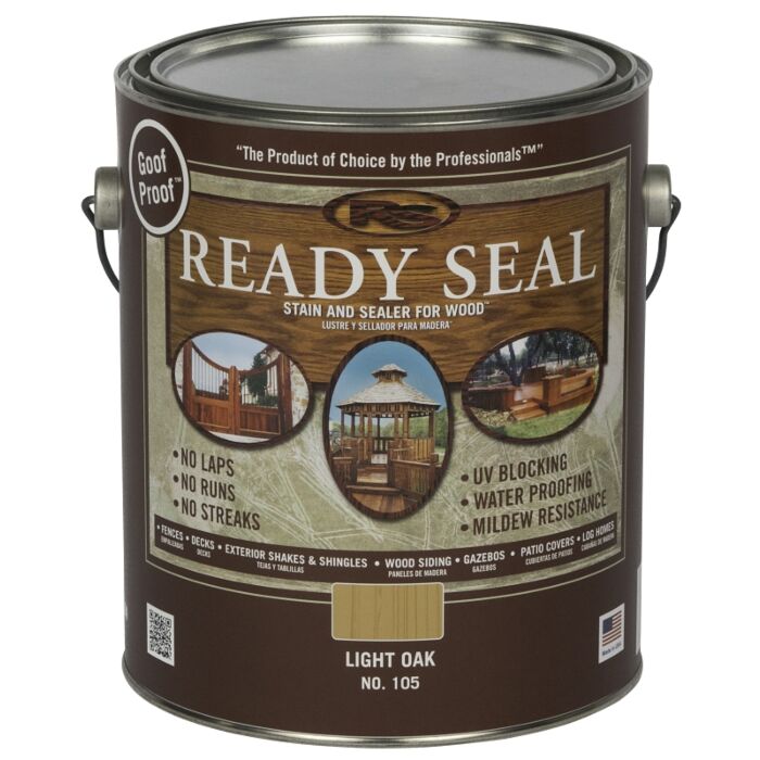 Ready Seal No. 105 Exterior Stain & Sealer, Light Oak, 1 Gallon