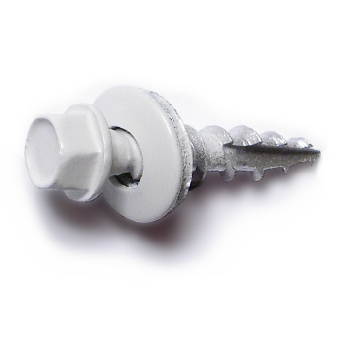 #10 x 1" Roof Screw, White (Bulk Box 118 pc)