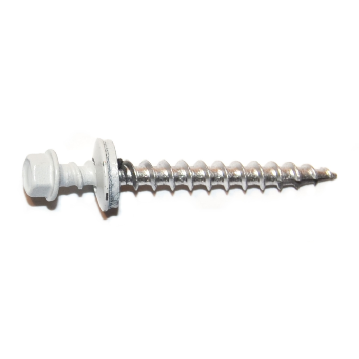 #10 x 2" Roof Screw, White (Bulk Box 357 pc)