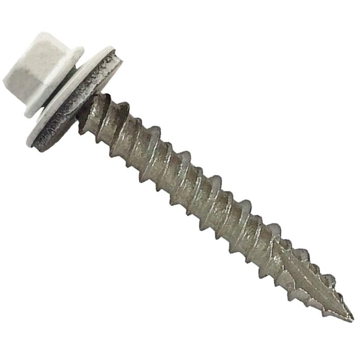 #10 x 2" Roof Screw, White 