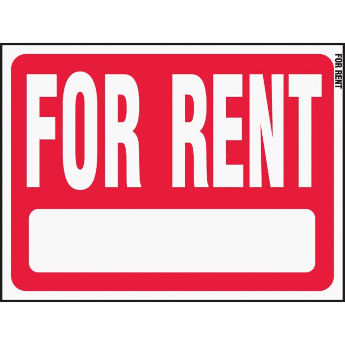 HY-KO Hy-Ko Plastic Sign, For Rent