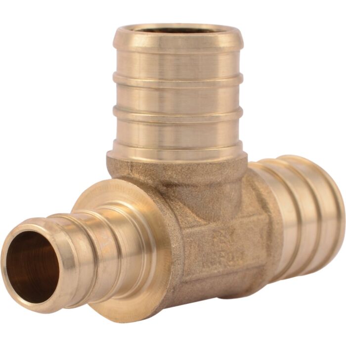 SHARKBITE SharkBite 3/4 In. x 1/2 In. x 3/4 In. Barb Reducing Brass PEX Tee
