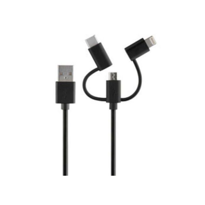 ROVE RV06551 4 ft BlackCharge & Sync 3-in-1 Charging Cable