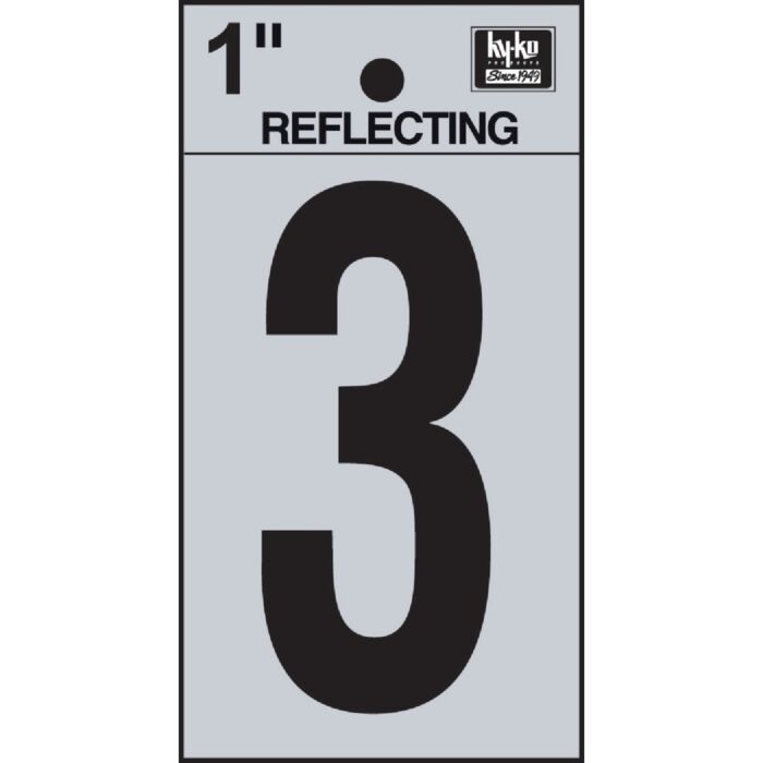 HY-KO Hy-Ko Vinyl 1 In. Reflective Adhesive Number Three