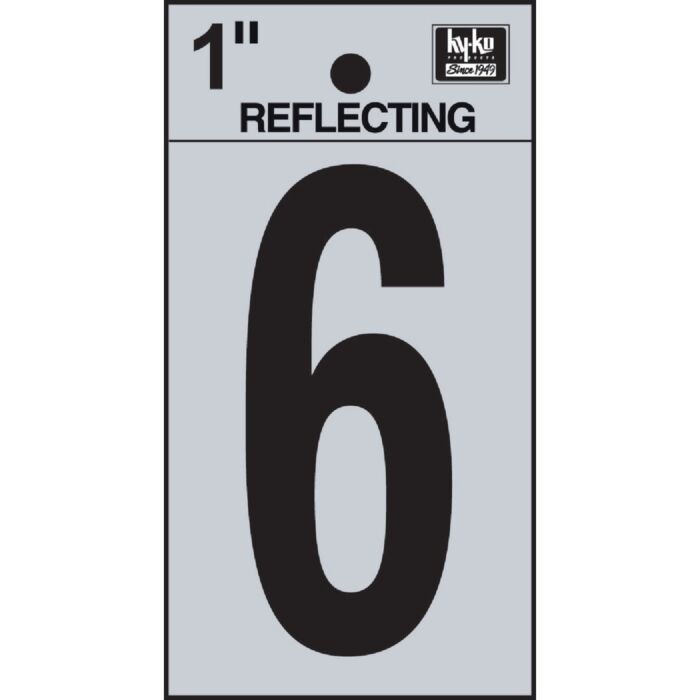 HY-KO Hy-Ko Vinyl 1 In. Reflective Adhesive Number Six