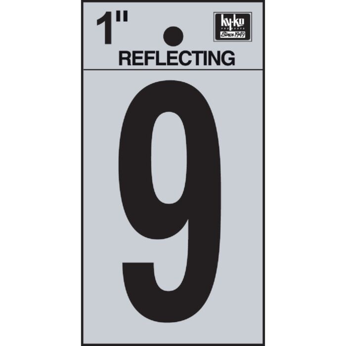 HY-KO Hy-Ko Vinyl 1 In. Reflective Adhesive Number Nine