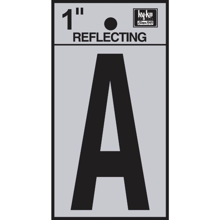 HY-KO Hy-Ko Vinyl 1 In. Reflective Adhesive Letter, A