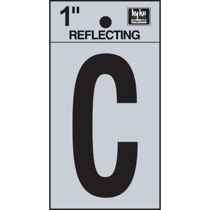 HY-KO Hy-Ko Vinyl 1 In. Reflective Adhesive Letter, C