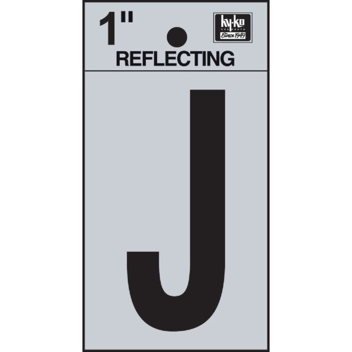 HY-KO Hy-Ko Vinyl 1 In. Reflective Adhesive Letter, J