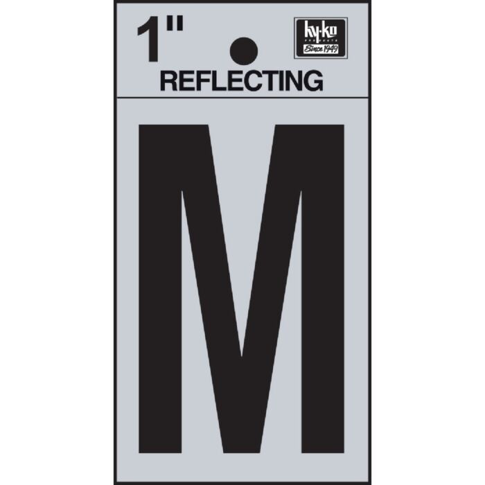 HY-KO Hy-Ko Vinyl 1 In. Reflective Adhesive Letter, M